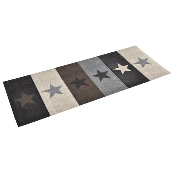 vidaXL Köksmatta tvättbar stjärna 60x180 cm