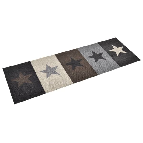 vidaXL Vaskbart kjøkkenteppe Stars 45x150 cm