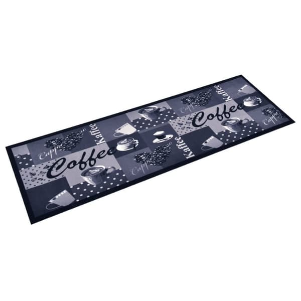 vidaXL Vaskbart kjøkkenteppe kaffe blå 60x180 cm