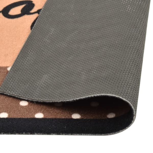 vidaXL Köksmatta maskintvättbar kaffe brun 60x180 cm