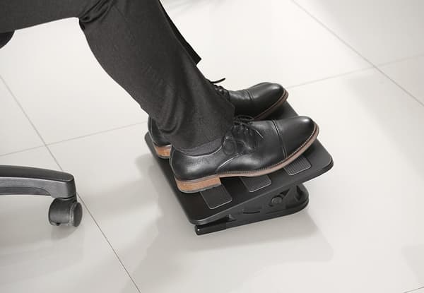 OFFICE Ergonomic steel foot rest, tilt +20°~-20°, black