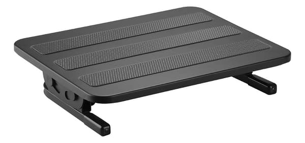 OFFICE Ergonomic steel foot rest, tilt +20°~-20°, black