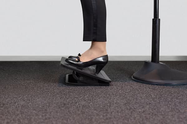 OFFICE Ergonomic steel foot rest, tilt +20°~-20°, black