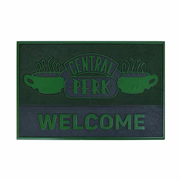 Friends Rubber Central Perk Door Mat Green/Grey One Size