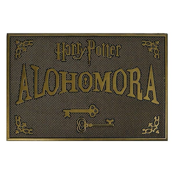 Harry Potter Alohomora Rubber Door Mat Copper/Black One Size
