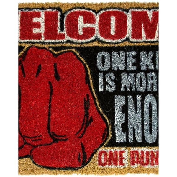 One Punch Man One Knock Is More Than Enough! Welcome Saitama Door Mat