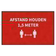 Dørmåtte 'Hold din afstand' halvanden meter - 115x180 cm
