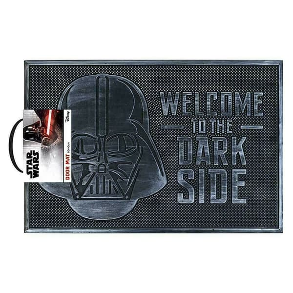 Star Wars Welcome To The Dark Side Rubber Door Mat Black/Grey One Size