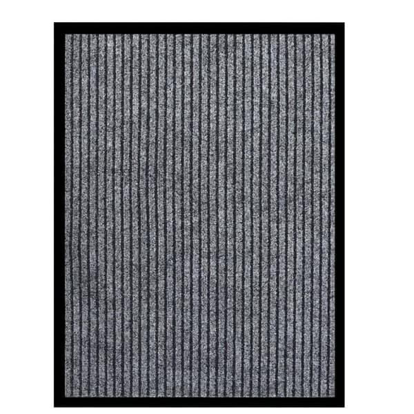 vidaXL Dørmatte stripet grå 60x80 cm