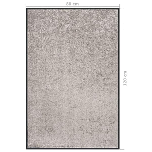 vidaXL Dørmatte grå 80x120 cm
