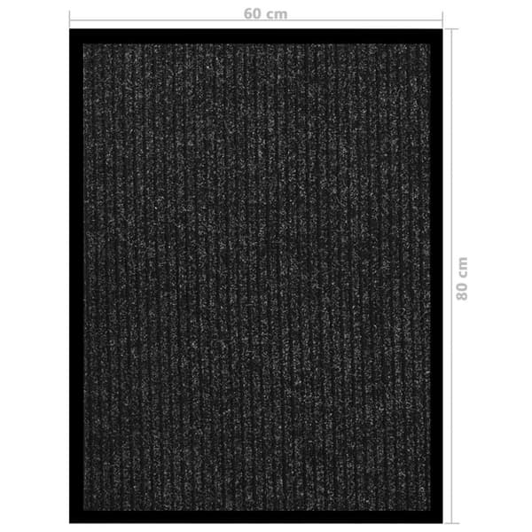vidaXL Dörrmatta antracitrandig 60x80 cm