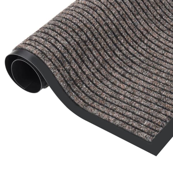 vidaXL Dørmatte stripet beige 80x120 cm