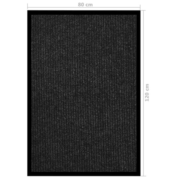 vidaXL Dørmatte stripet antrasitt 80x120 cm