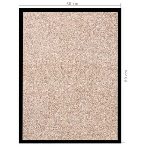 vidaXL Dørmatte beige 60x80 cm