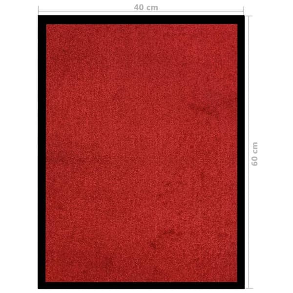 vidaXL Dørmatte rød 40x60 cm