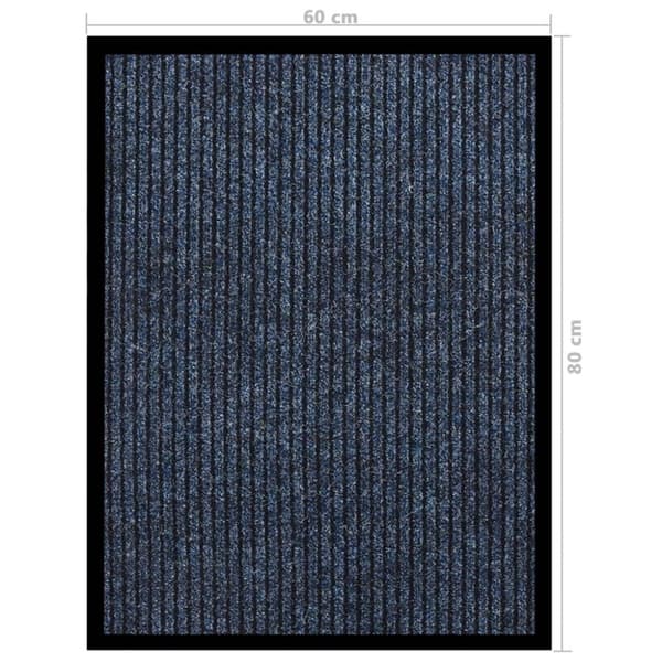 vidaXL dørmåtte 60x80 cm stribet blå