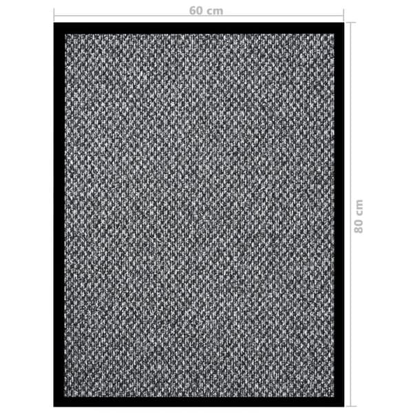 vidaXL Dørmatte grå 60x80 cm