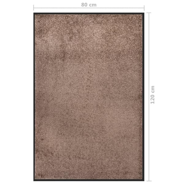 vidaXL dørmåtte 80x120 cm brun