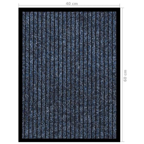 vidaXL dørmåtte 40x60 cm stribet blå