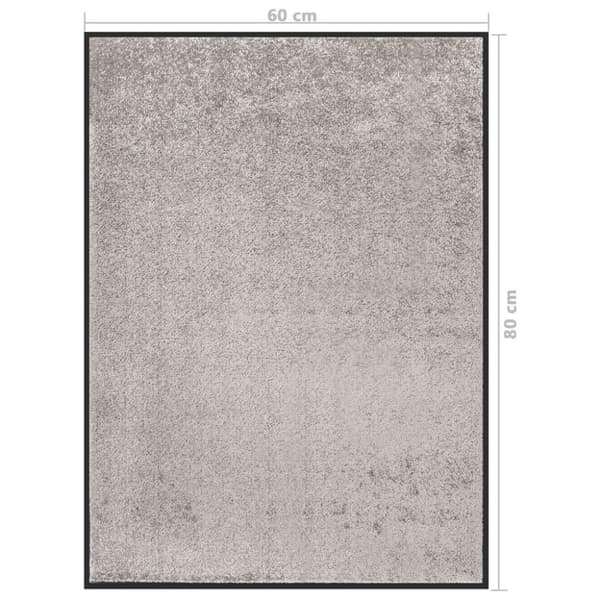vidaXL Dørmatte grå 60x80 cm