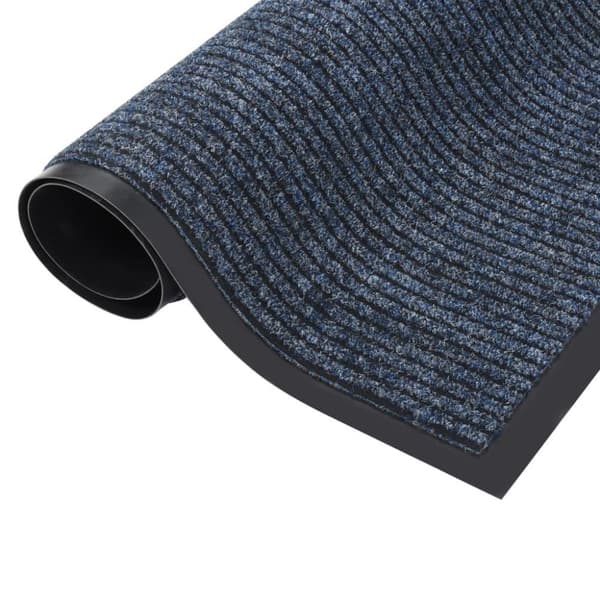 vidaXL Dørmatte stripet blå 60x80 cm