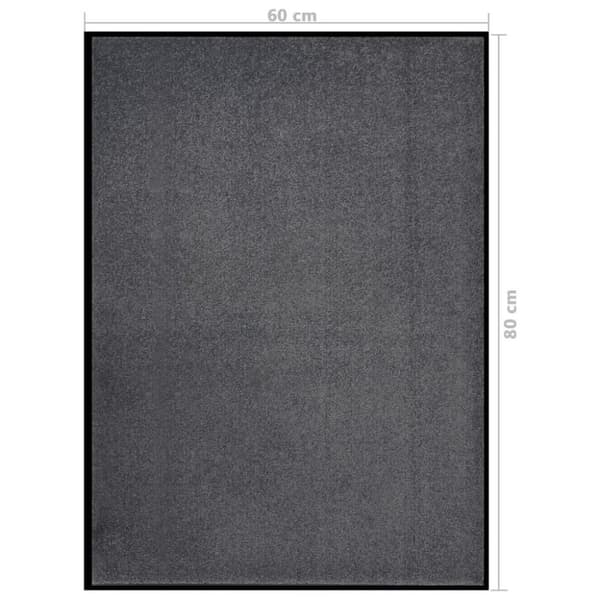 vidaXL Dørmatte antrasitt 60x80 cm