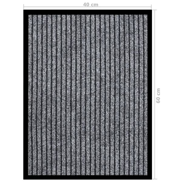 vidaXL Dörrmatta grårandig 40x60 cm