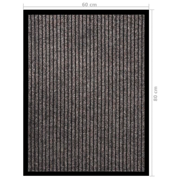 vidaXL Dørmatte stripet beige 60x80 cm