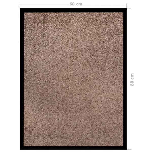 vidaXL Dørmatte brun 60x80 cm