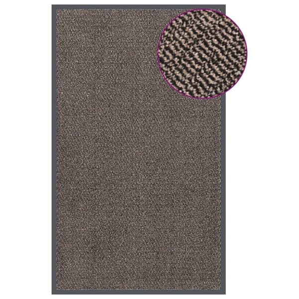vidaXL Ovimatto nukallinen 90x150 cm tummanruskea