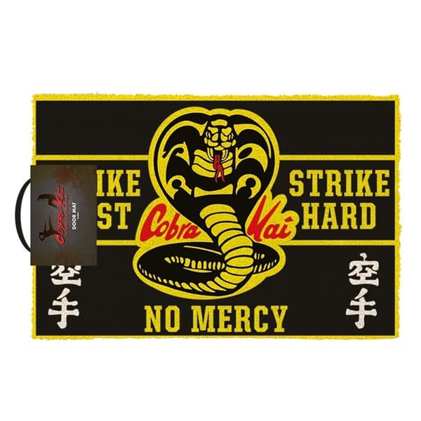 Cobra Kai No Mercy dørmåtte Black/Yellow One Size