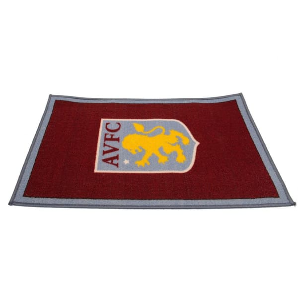 Aston Villa FC Crest Scatter tæppe Claret Red/Light Blue/Yellow One Size