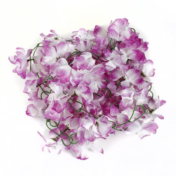 6.56ft kunstig falsk silke azalea blomster vinplanter krans bryllup dekoration Ny