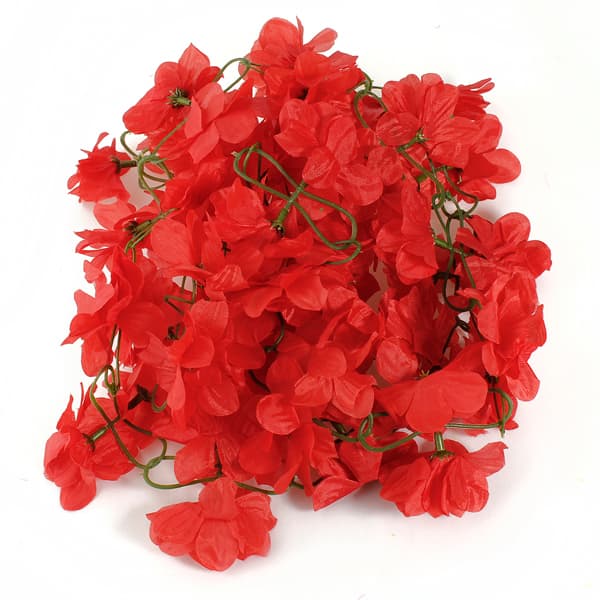 6.56ft kunstig falsk silke azalea blomster vinplanter krans bryllup dekoration Ny
