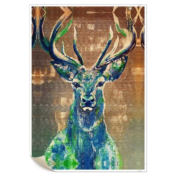 Oinramade Canvas Deer Prints Retro Heminredning Väggkonst Bildmålning Poster