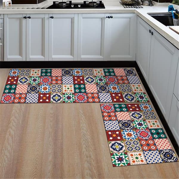 40*60+40*120 cm Skridsikkert køkken Bohemian tæppe Absorberende komponerbart tæppe Dørmåtte Tæppe Badeværelse Gulvmåtte