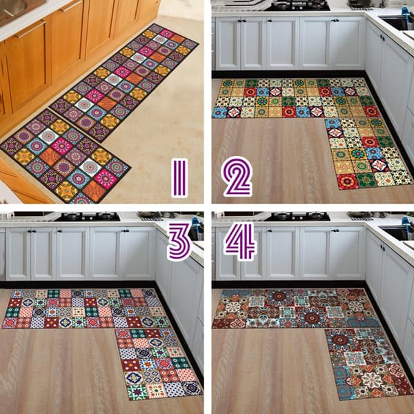 40*60+40*120 cm Skridsikkert køkken Bohemian tæppe Absorberende komponerbart tæppe Dørmåtte Tæppe Badeværelse Gulvmåtte