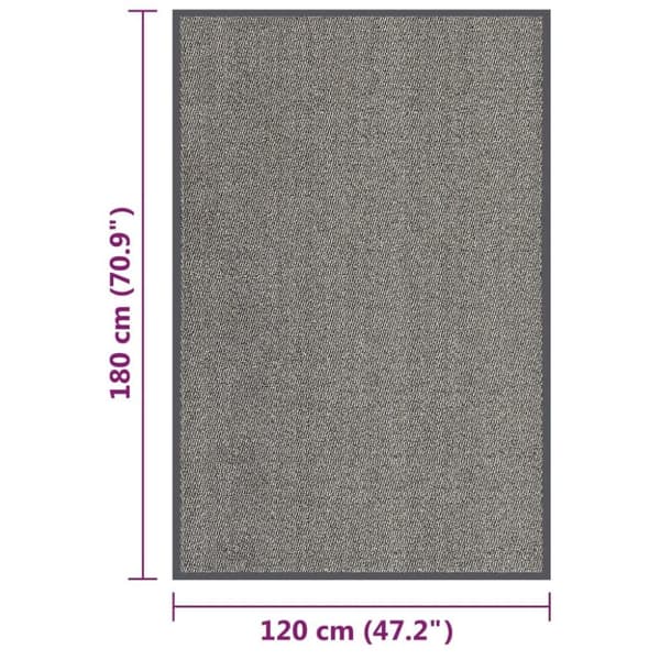 vidaXL Tuftet dørmatte 120x180 cm lysebrun
