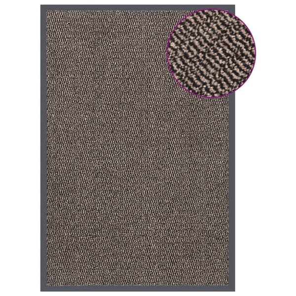 vidaXL Ovimatto nukallinen 80x120 cm tummanruskea