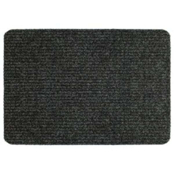 Groundsman Basic Ribbed Indoor Door Mat Anthracite 40cm x 60cm