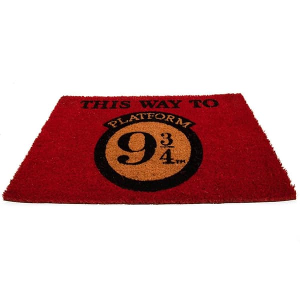 Harry Potter This Way To Platform 9 3/4 Door Mat Red/Yellow One Size