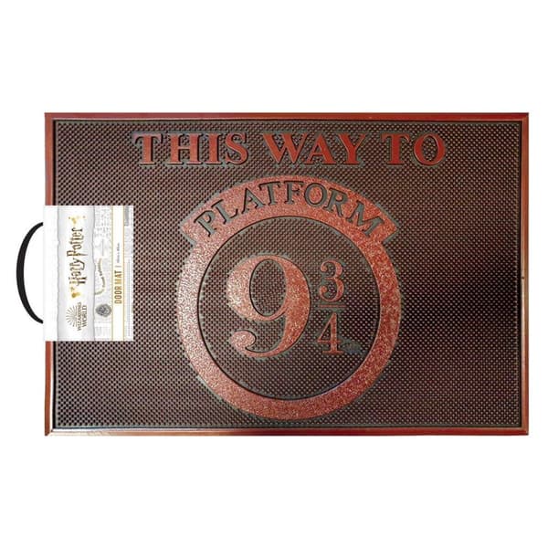Harry Potter Denne vej til platformen 9 3/4 gummidørmåtte Brown 40cm x 60cm