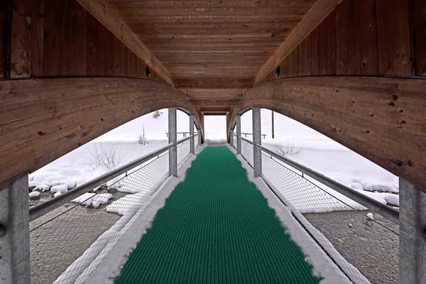 Grusskrapa - Anti-halkmatta på rulle - Brun - Bredd 120 cm