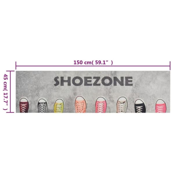 vidaXL Keittiön pestävä matto Shoezone 45x150 cm sametti