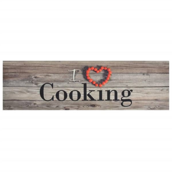 vidaXL Kjøkkenteppe vaskbar cooking grå 45x150 cm fløyel