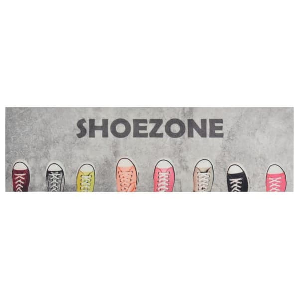 vidaXL Kjøkkenteppe vaskbar Shoezone 60x180 cm fløyel