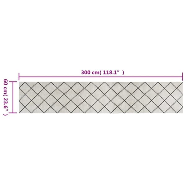 vidaXL køkkentæppe 60x300 cm firkant vaskbart velour