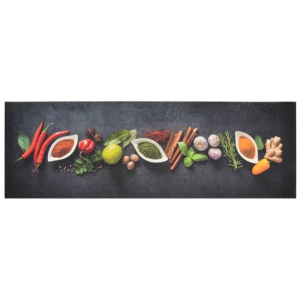 vidaXL Köksmatta maskintvättbar kryddor 60x180 cm sammet