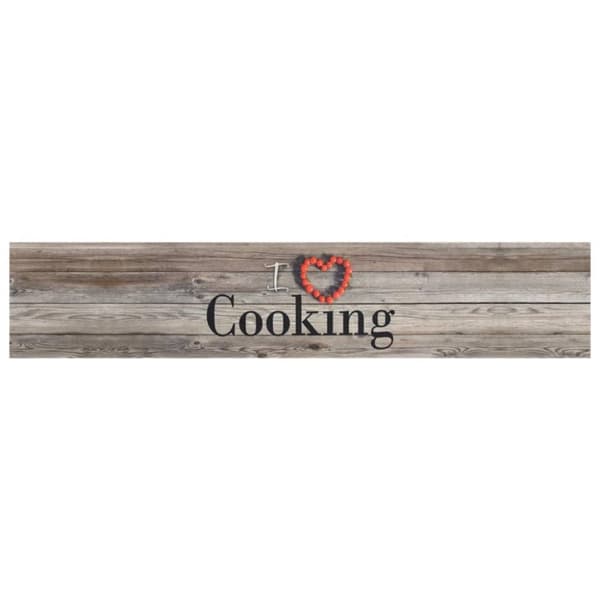 vidaXL Köksmatta maskintvättbar cooking grå 60x300 cm sammet