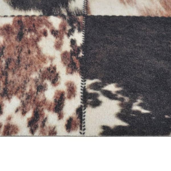 vidaXL Kjøkkenteppe vaskbar Animal Skin 60x180 cm fløyel